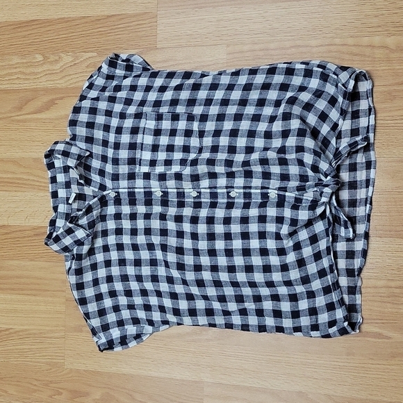 Old Navy Size Small Short Sleeve Button-Down Shirt tie front - Picture 8 of 8